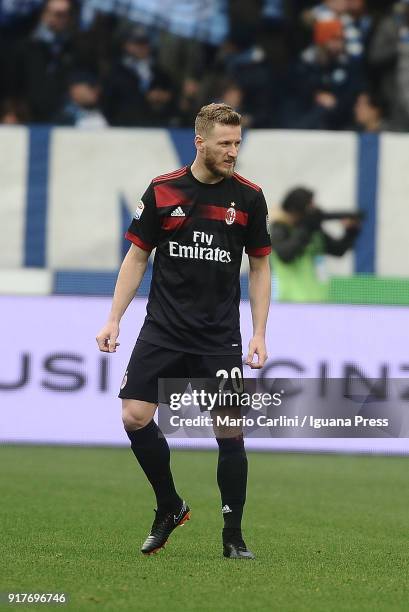 Ignazio Abate of AC Milan looks on during the serie A match between Spal and AC Milan at Stadio Paolo Mazza on February 10, 2018 in Ferrara, Italy.