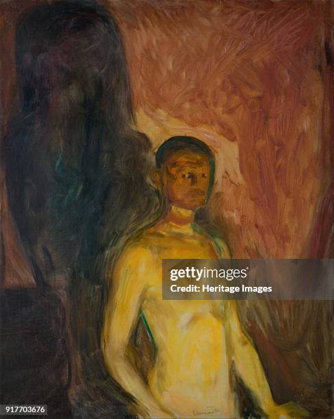 Self-portrait in Hell. Found in the Collection of Munch Museum, Oslo.