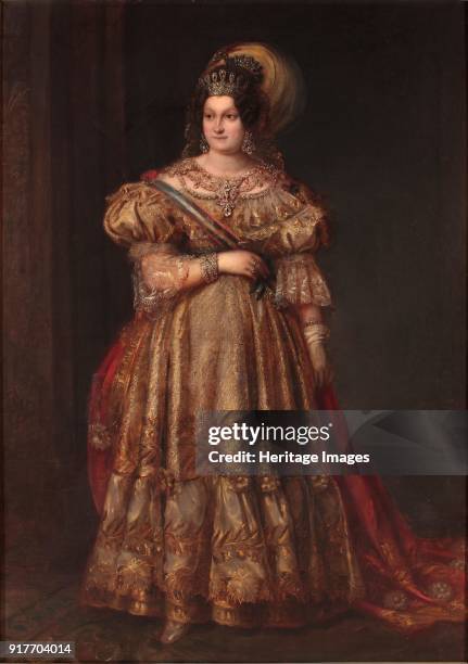 Portrait of Maria Christina of the Two Sicilies . Found in the Collection of Museo Nacional del Romanticismo, Madrid.