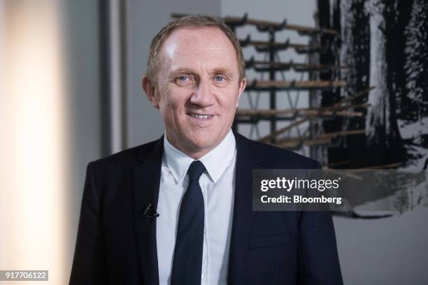 Francois-Henri Pinault, chief executive officer of Kering SA, poses for a photograph after a Bloomberg Television interview following the...