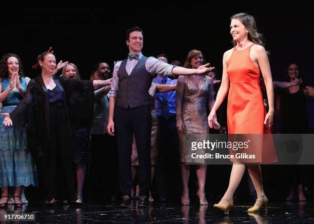 Sutton Foster takes her curtain call at the "Thoroughly Modern Millie" 15th Anniversary Reunion Concert at The Minskoff Theater on February 12, 2018...
