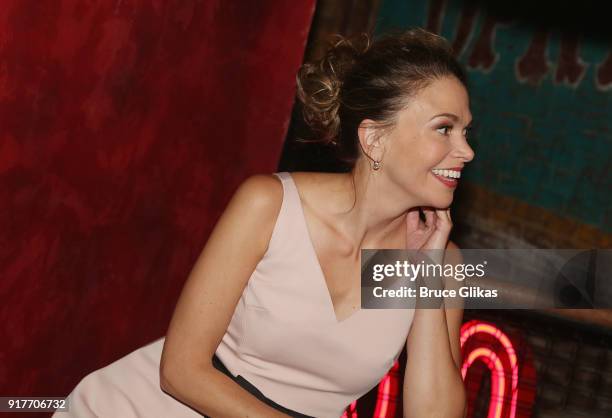 Sutton Foster poses at the "Thoroughly Modern Millie" 15th Anniversary Reunion Concert After Party at Opry City Stage on February 12, 2018 in New...