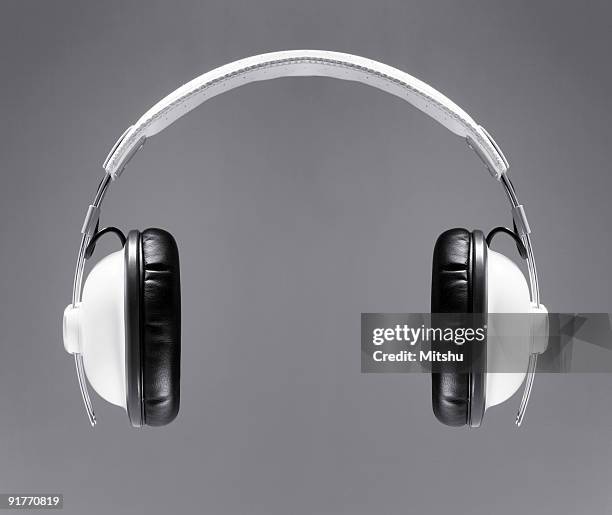 the white headphones - modern dancing stockfoto's en -beelden