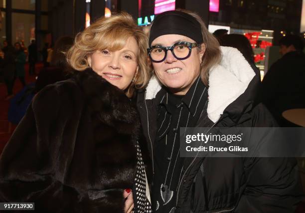 Brenda Vaccaro and Rosie O'Donnell pose at the "Thoroughly Modern Millie" 15th Anniversary Reunion Concert at The Minskoff Theater on February 12,...