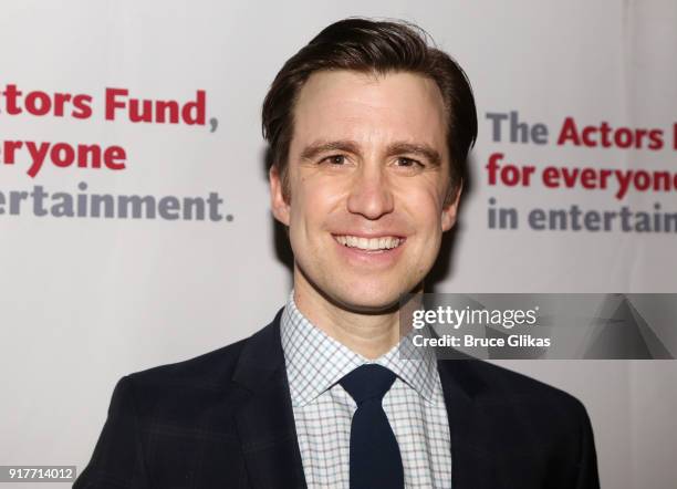 Gavin Creel poses at the "Thoroughly Modern Millie" 15th Anniversary Reunion Concert After Party at Opry City Stage on February 12, 2018 in New York...