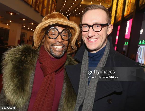 Billy Porter and husband Adam Porter-Smith pose at the "Thoroughly Modern Millie" 15th Anniversary Reunion Concert at The Minskoff Theater on...