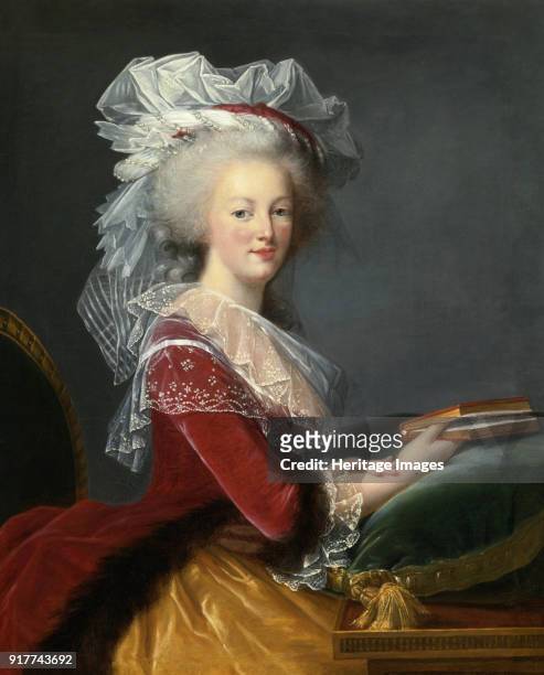 Marie Antoinette with a book. Private Collection.