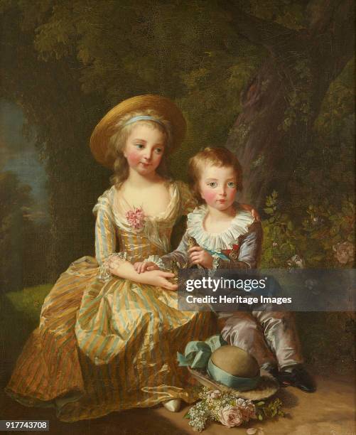 Portrait of Madame Royale and Louis-Joseph Xavier, Dauphin of France. Found in the Collection of Musée de l'Histoire de France, Château de Versailles.