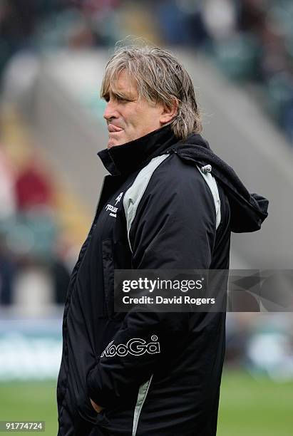 Scott Johnson, the Ospreys head coach looks on during the Heineken Cup match between Leicester Tigers and Ospreys at Welford Road on October 11, 2009...