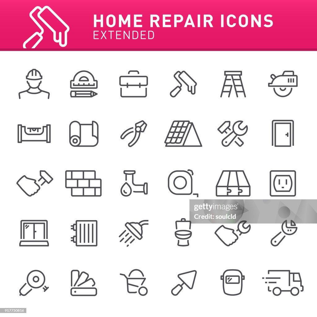 Home Reparatie pictogrammen