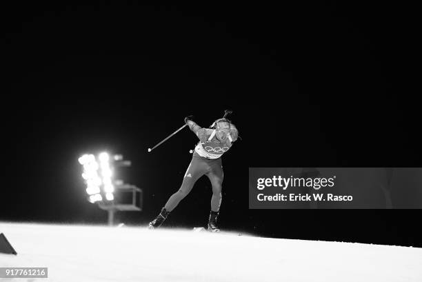 Winter Olympics: USA Sean Doherty in action during Men's 10km Sprint at Alpensia Biathlon Centre. PyeongChang-Gun, South Korea 2/11/2018 CREDIT:...