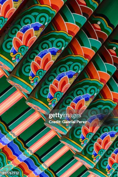 traditional korean architecture - changdeokgung palace stock pictures, royalty-free photos & images