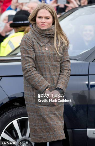 Amy Pickerill at Edinburgh Castle on February 13, 2018 in Edinburgh, Scotland.