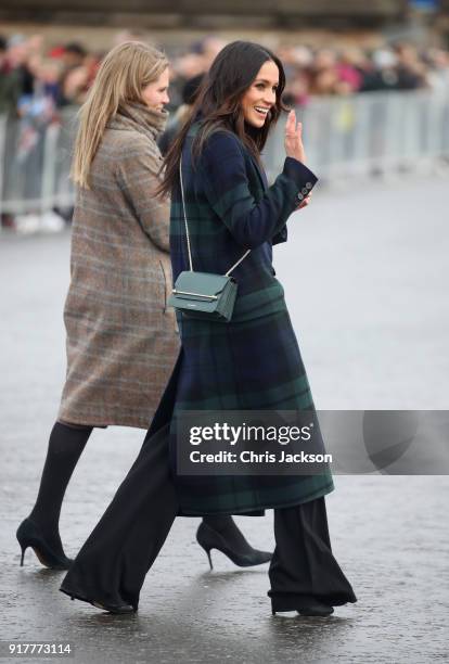Prince Harry and Meghan Markle visit Edinburgh Castle on February 13, 2018 in Edinburgh, Scotland.