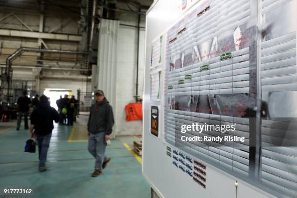 April 5: A shipment scorecard for the 2017 2nd quarter targets is one of the first things you seen upon entering the Bombardier plant.