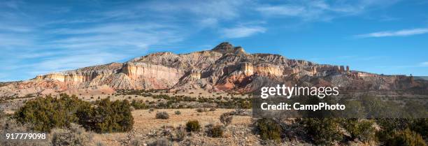 panorama dell'area di abiquiu - abiquiu foto e immagini stock