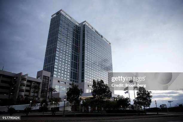 The Hilton San Diego Bayfront hotel stands in San Diego, California, U.S., on Saturday, Feb. 10, 2018. Hilton Worldwide Holdings Inc. Is scheduled to...