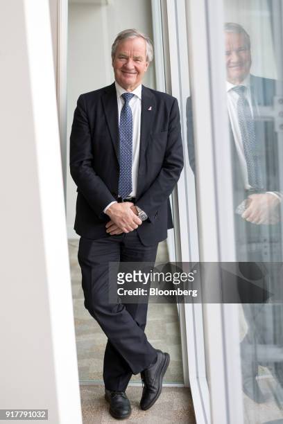 Bjorn Kjos, chief executive officer of Norwegian Air Shuttle AS, poses for a photograph following during a news conference at The Shard in London,...