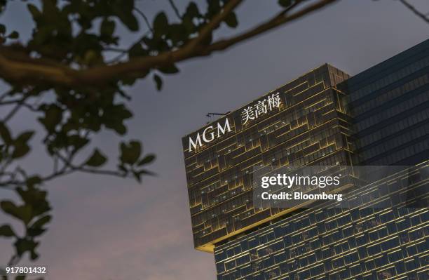 The MGM Cotai casino resort, developed by MGM China Holdings Ltd., stands in Macau, China, on Tuesday, Feb. 13, 2018. MGM Resorts International's...