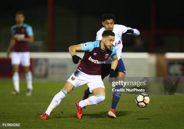 West Ham United U23s Marcus Brown during Premier League 2 Division 1 match between West Ham United Under 23s and Tottenham Hotspur Under 23s at...