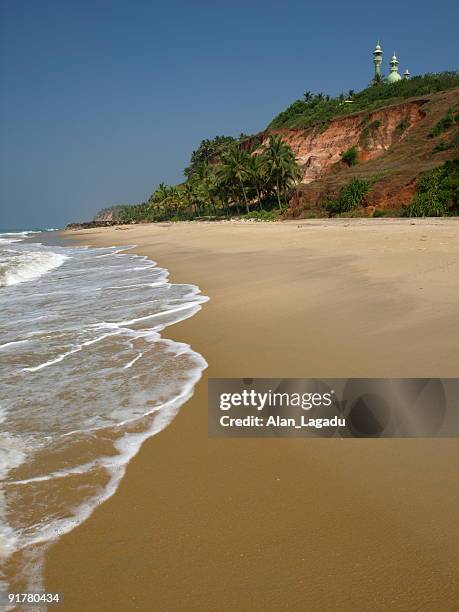 varkala spiaggia, kerala, india. - kerala surf foto e immagini stock