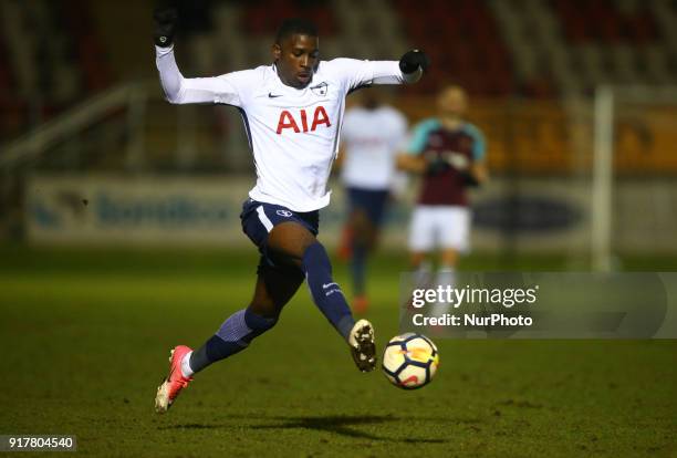 Shilow Tracey of Tottenham Hotspur U23s during Premier League 2 Division 1 match between West Ham United Under 23s and Tottenham Hotspur Under 23s at...