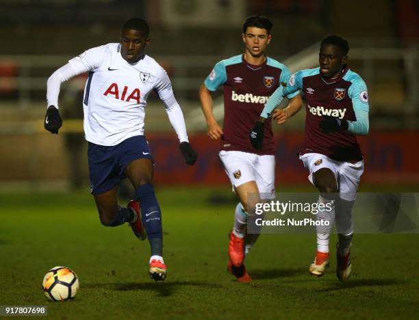 Shilow Tracey of Tottenham Hotspur U23s during Premier League 2 Division 1 match between West Ham United Under 23s and Tottenham Hotspur Under 23s at...