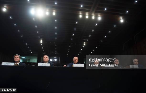 Director Christopher Wray, CIA Director Mike Pompeo, Director of National Intelligence Dan Coats, Defense Intelligence Agency Director Robert Ashley,...
