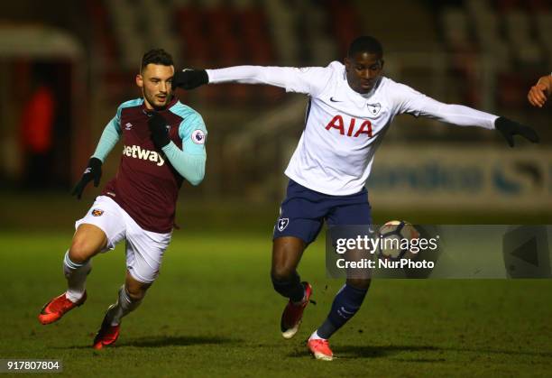 Shilow Tracey of Tottenham Hotspur U23s during Premier League 2 Division 1 match between West Ham United Under 23s and Tottenham Hotspur Under 23s at...