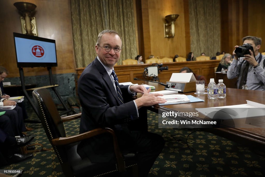 Office Of Management And Budget Director Mick Mulvaney Testifies To Senate Committee On Trump's FY2019 Budget