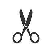 Scissors black icon