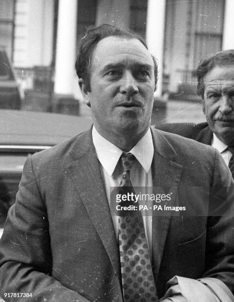 Tony Waddington, manager of Stoke City, arrives at Dominion Hotel, Lancaster Gate, to appear before an FA Disciplinary Commission.