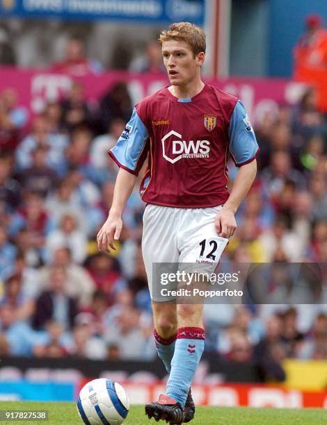 Steven Davis of Aston Villa in action during the FA Barclays Premiership match between Aston Villa and Blackburn Rovers at Villa Park in Birmingham,...