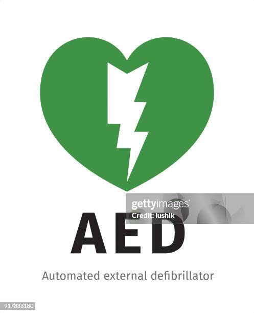 aed - automated external defibrillator - external defibrillator stock illustrations