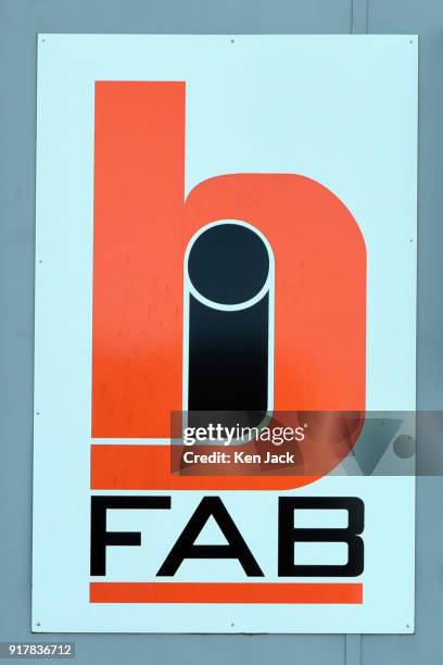 Company logo on a building at the BiFab Methil yard in Fife where many of the workforce were to be issued with redundancy notices today, on February...