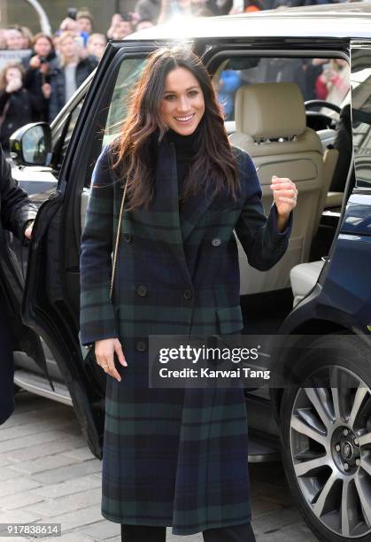 Meghan Markle visits Social Bite, a cafe that donates all profits to social causes, during their first official joint visit to Scotland on February...