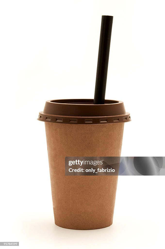 Cup with a straw