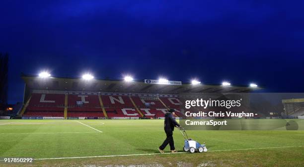 General view of Sincil Bank, home of Lincoln City FC prior to the Sky Bet League Two match between Lincoln City and Cheltenham Town at Sincil Bank...