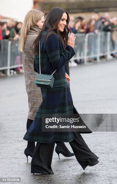 Meghan Markle visits Edinburgh Castle during a visit to Scotland on February 13, 2018 in Edinburgh, Scotland