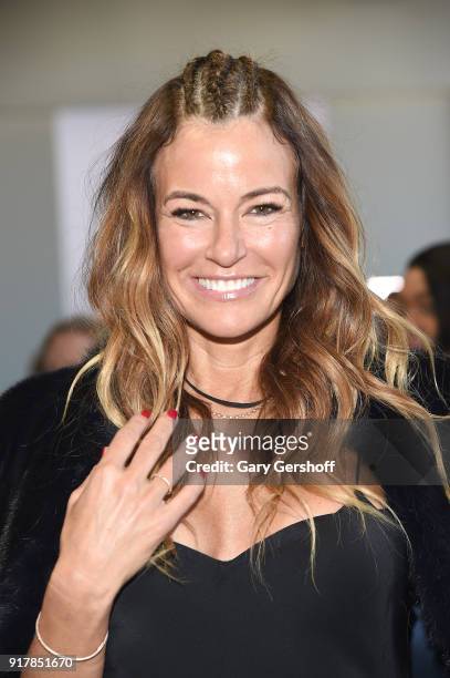 Kelly Killoren Bensimon attends the Badgley Mischka fashion show during New York Fashion Week at Gallery I at Spring Studios on February 13, 2018 in...