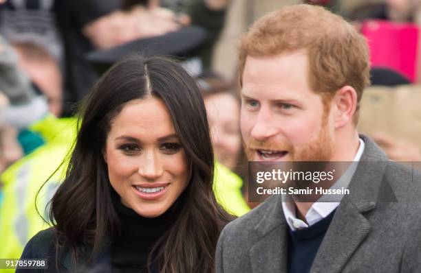 Prince Harry and Meghan Markle visit Social Bite, a cafe that donates all profits to social causes, during a visit to Scotland on February 13, 2018...
