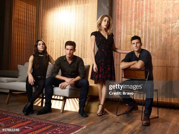 Pictured: Marianne Rendon as Jules, Rob Heaps as Ezra, Inbar Lavi as Maddie, Parker Young as Richard --