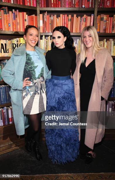 Zoe Buckman, Stacey Bendet , and Casey Fremont attend the Alice + Olivia by Stacey Bendet presentation during New York Fashion Week: The Shows at...