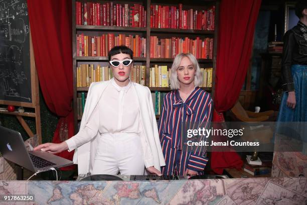 Mia Moretti and Margot of The Dolls perform for Alice + Olivia by Stacey Bendet presentation during New York Fashion Week: The Shows at Industria...