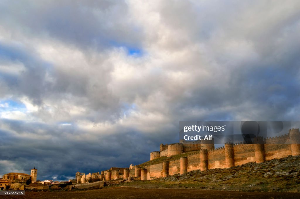 Castle of Berlanga de Duero and the collegiate church of Santa Maria del Mercado, Soria, Spain