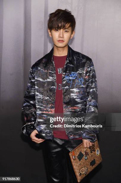 Allen Ren JiaLun attends the Coach Fall 2018 Runway Show at Basketball City on February 13, 2018 in New York City.