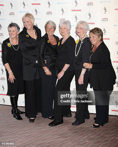 The original "Calendar Girls" of Rylstone WI : Christine Clancy, Tricia Stewart, Angela Baker, Lynda Logan, Beryl Bamforth, and Ros Fawcett attend...