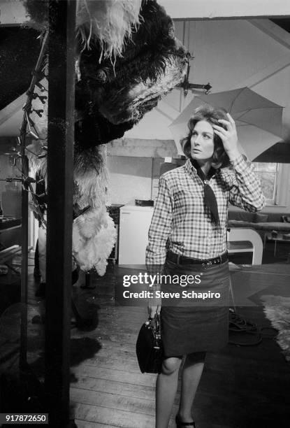 English actress Vanessa Redgrave on the set of the film 'Blow-Up' , London, England, 1965.