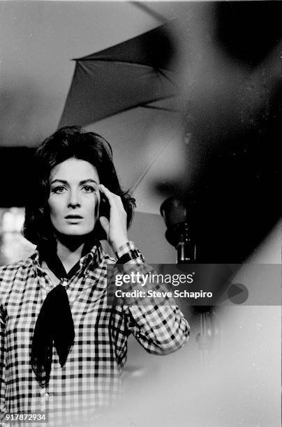 English actress Vanessa Redgrave on the set of the film 'Blow-Up' , London, England, 1965.