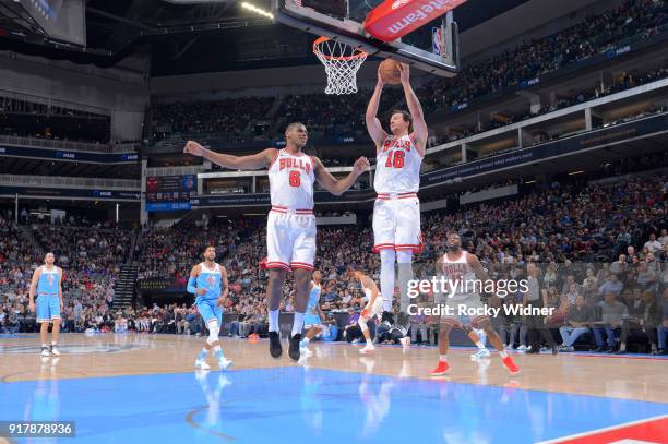 Paul Zipser of the Chicago Bulls rebounds against the Sacramento Kings on February 5, 2018 at Golden 1 Center in Sacramento, California. NOTE TO...